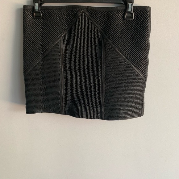 Free People Dresses & Skirts - Free People Black Faux Leather Textured Mini Skirt